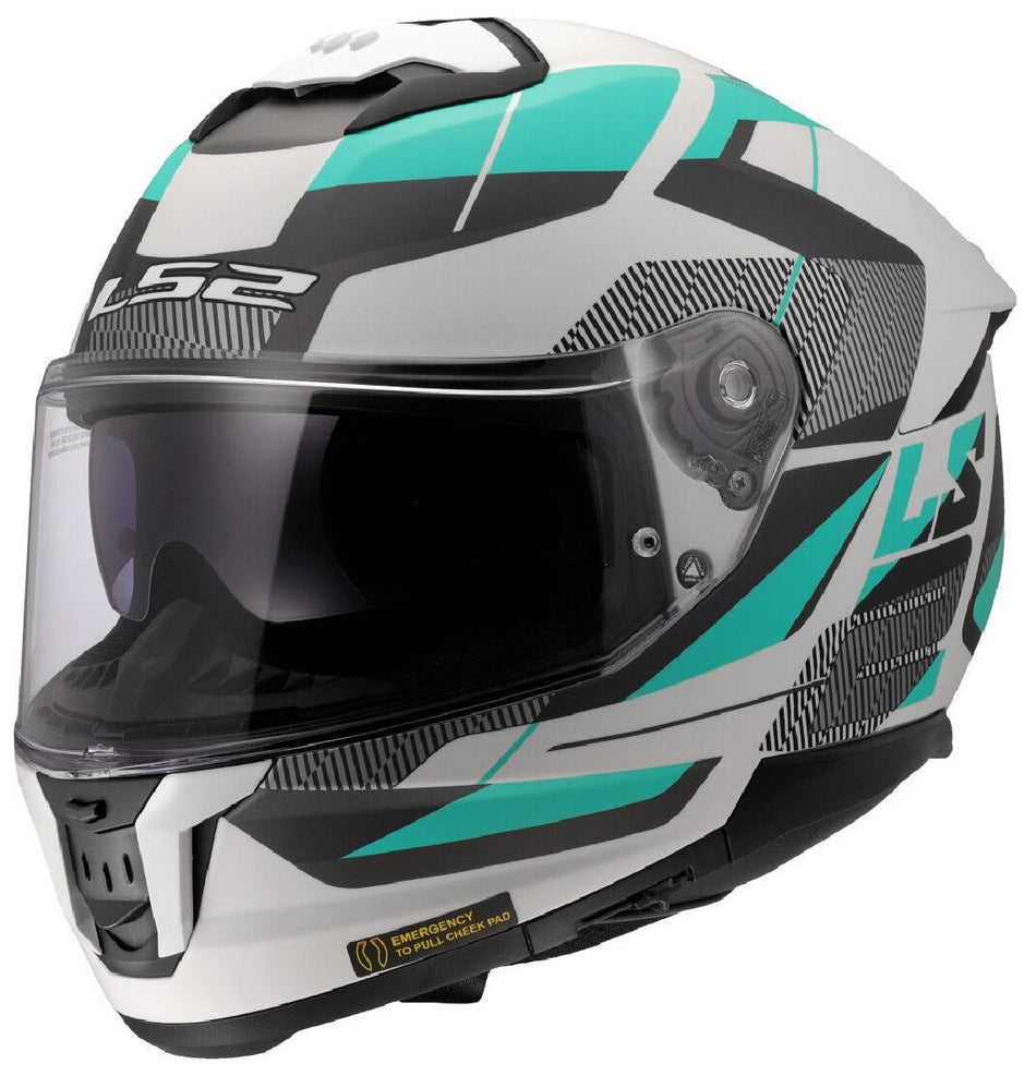 LS2 HELMET FF808 STREAM II ROAD CYAN LIGHT GREY-06