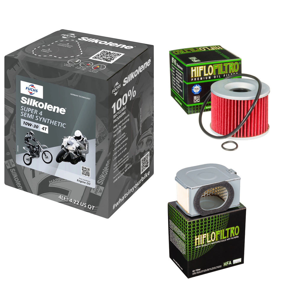 Silkolene Super 4 10w30 4L Oil & HF401 & HFA1510 Oil Filter Kit