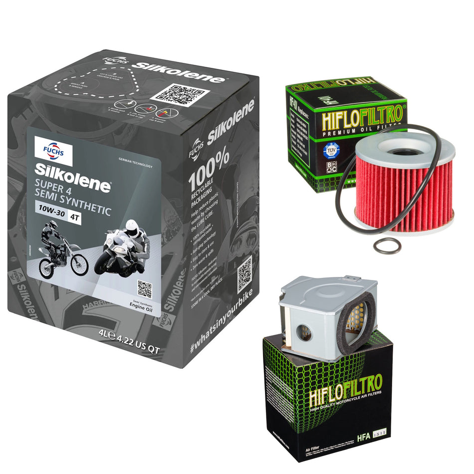 Silkolene Super 4 10w30 4L Oil & HF401 & HFA1511 Oil Filter Kit