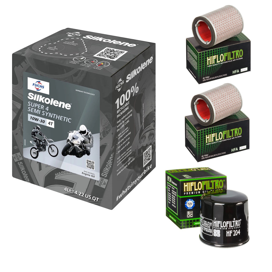 Silkolene Super 4 10w30 4L Oil & HF204 & HFA1919 & HFA1919 Oil Filter Kit