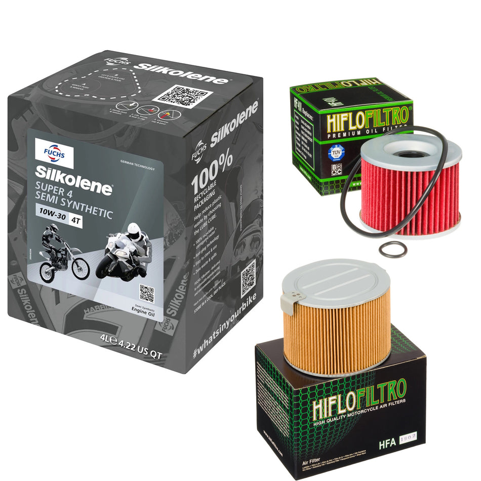 Silkolene Super 4 10w30 4L Oil & HF401 & HFA1902 Oil Filter Kit