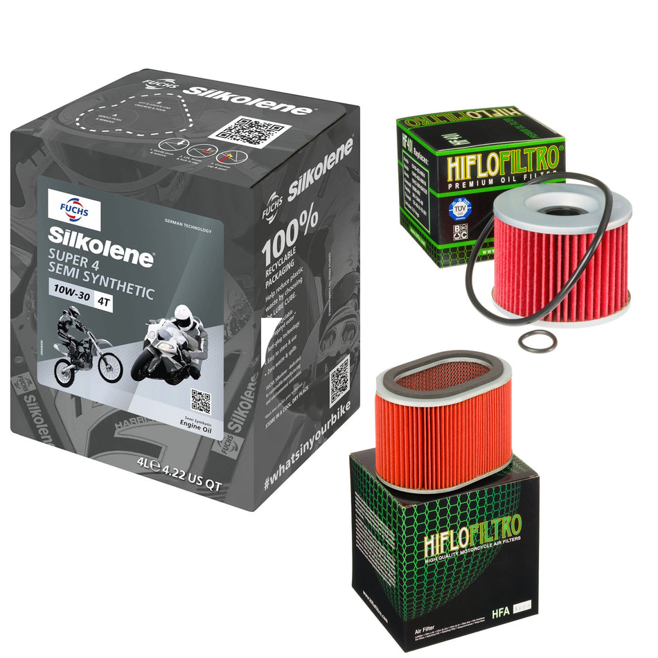 Silkolene Super 4 10w30 4L Oil & HF401 & HFA1904 Oil Filter Kit