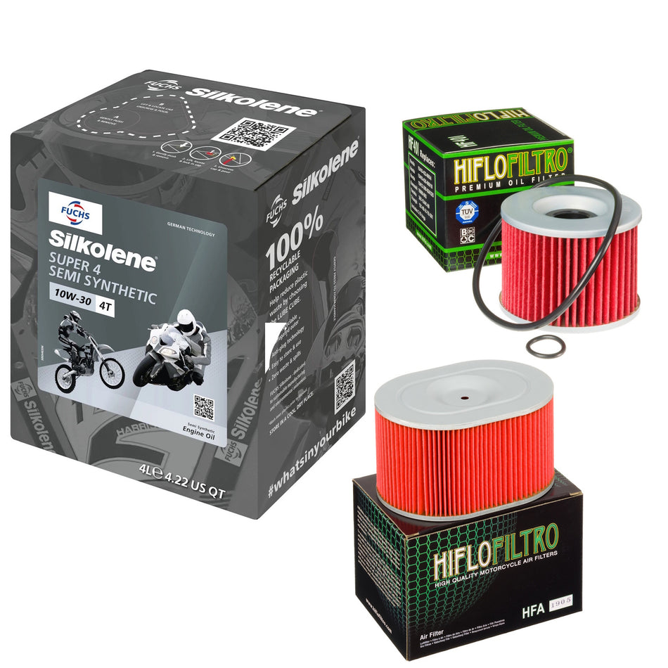 Silkolene Super 4 10w30 4L Oil & HF401 & HFA1905 Oil Filter Kit