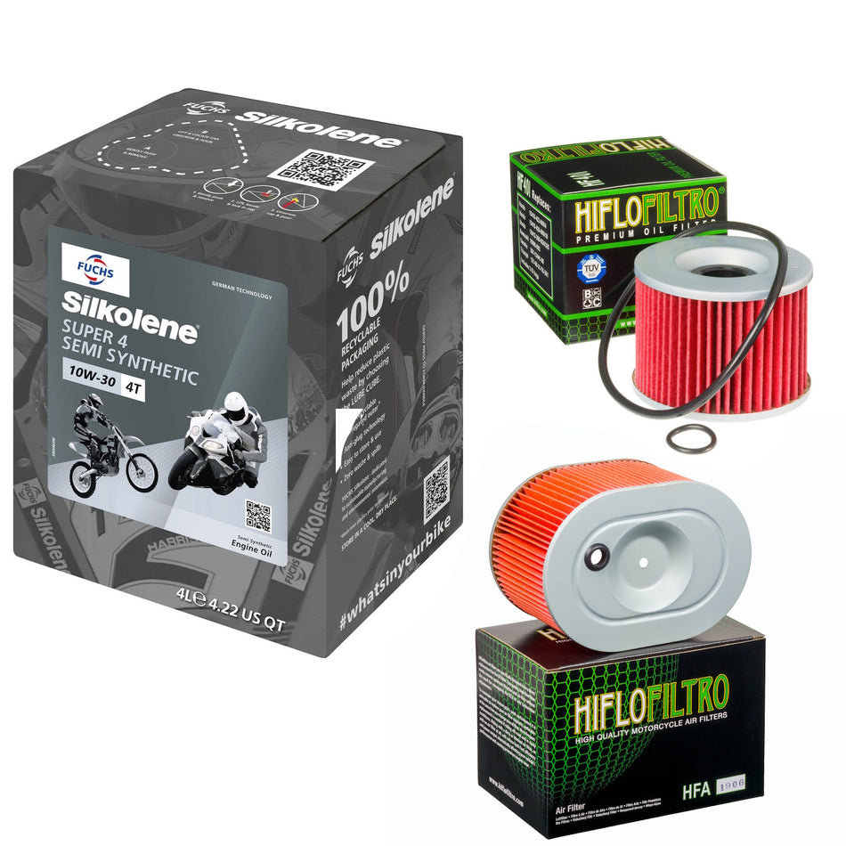 Silkolene Super 4 10w30 4L Oil & HF401 & HFA1906 Oil Filter Kit