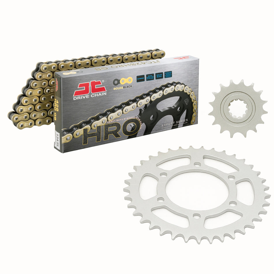 JT HRO 428x140 Gold Chain with JTF1122.14 & JTR1140.63 Sprocket Kit