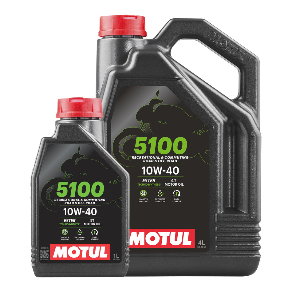 Motul 5100 10w40 4T Engine Oil Promo 4 Litres + 1 Litre