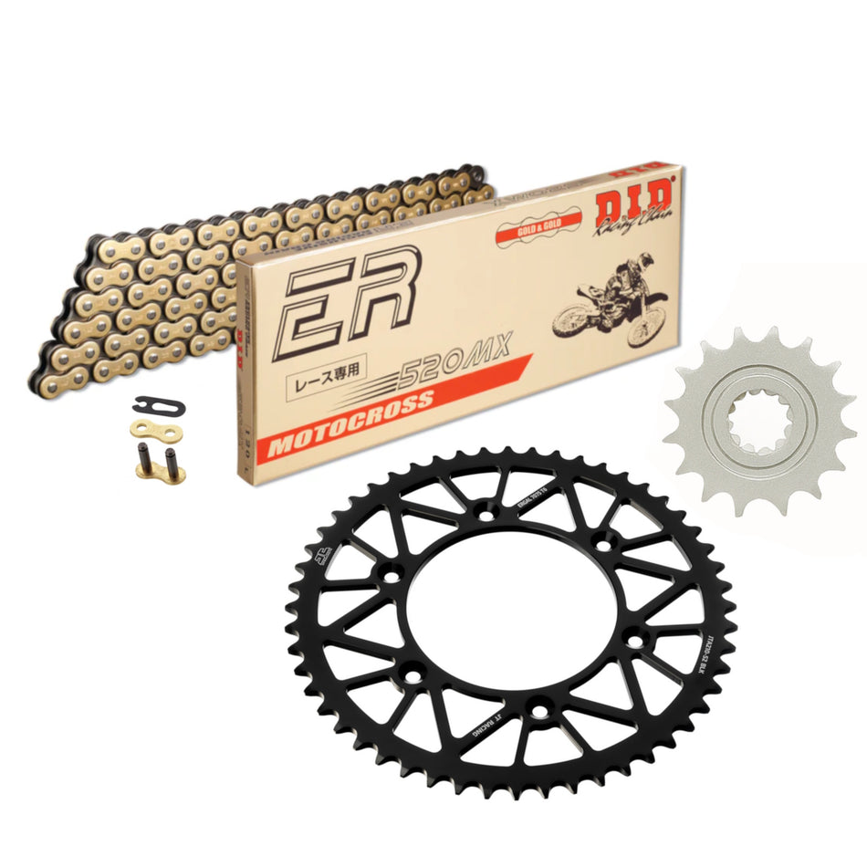 DID MX 520x116 Gold Chain with JTF1901.14SC & JTA897.49BLK Sprocket Kit