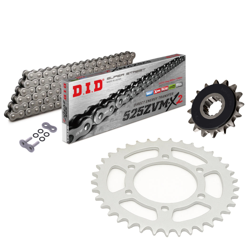 DID ZVMX 525x110 Chain with JTF704.15RB & JTR713.42 Sprocket Kit
