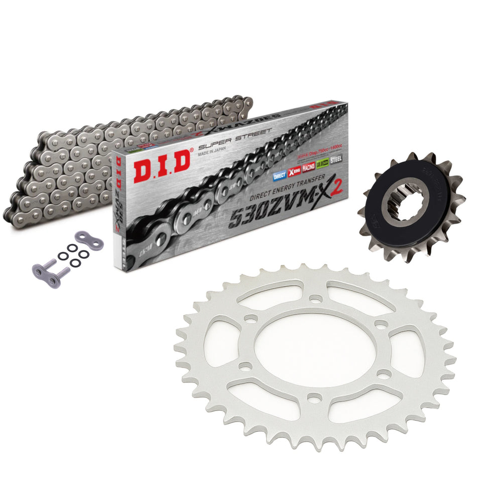 DID ZVMX 530x110 Chain with JTF579.17RB & JTR479.38 Sprocket Kit