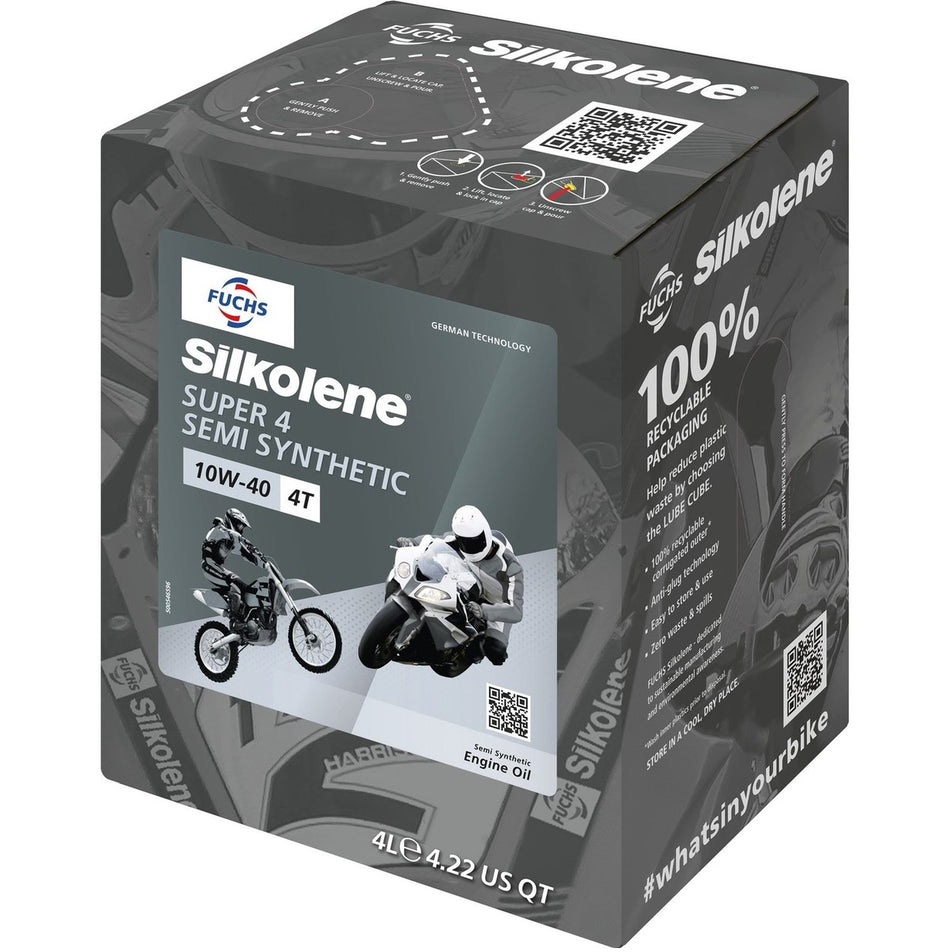 Silkolene SUPER 4 10W-40 4 Litre Cube