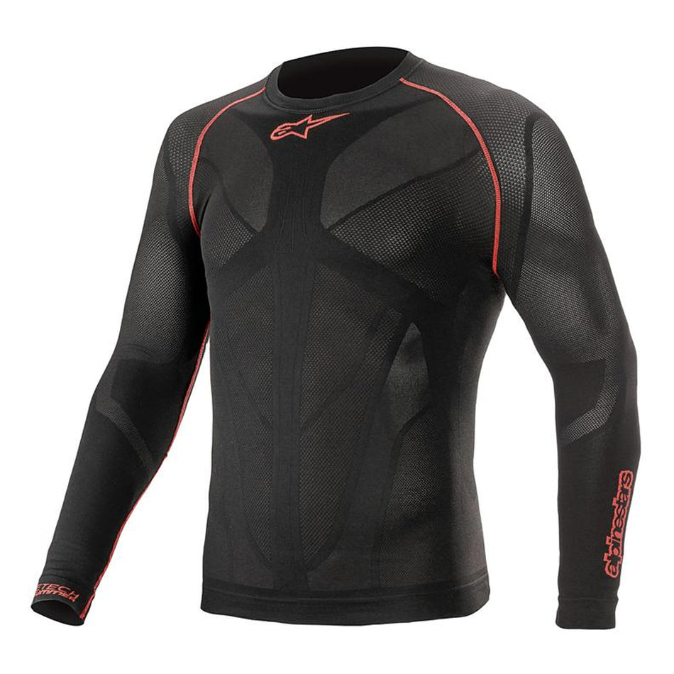 Tech V2 Top Long Sleeve Summer Black Red M/L