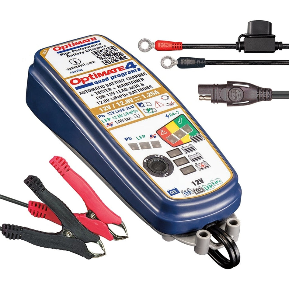 OptiMate 4 Quad Program Battery Charger Optimiser TM632