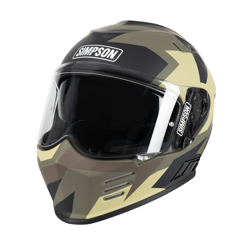 Simpson Venom Comanche (ECE-22.06)- Green/Brown XXL