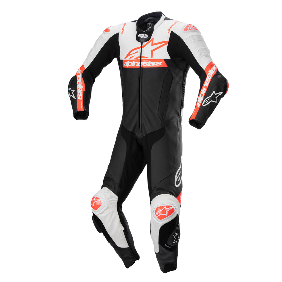 Alpine Missile V2 Ward 1Pc Leather Suit Blk/W/R/FLuo 58