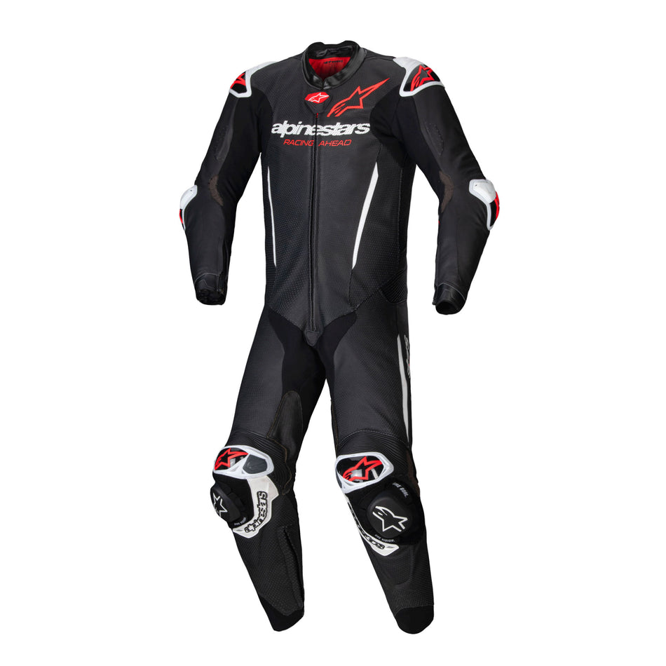 Alpine GP-R7 1 Pc Leather Suit Black White Red Fluo 48