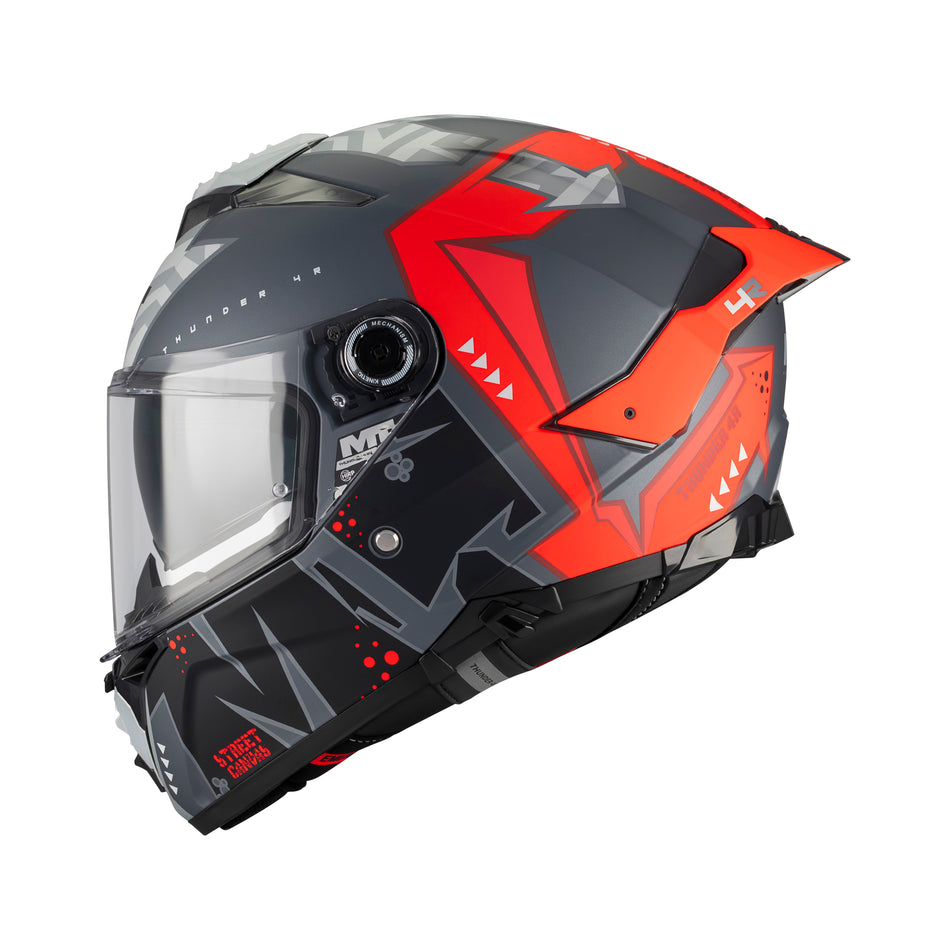 Thunder 4 R Canvas C5 Matt Black Red XS