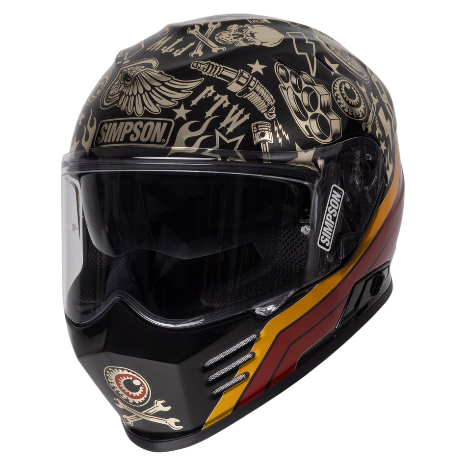 Simpson Venom Tattoo Black/Chrome XS
