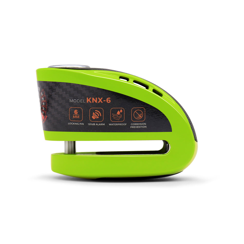 Kovix OVERLORD KNX6 Alarm Disc Lock (6mm pin) Green