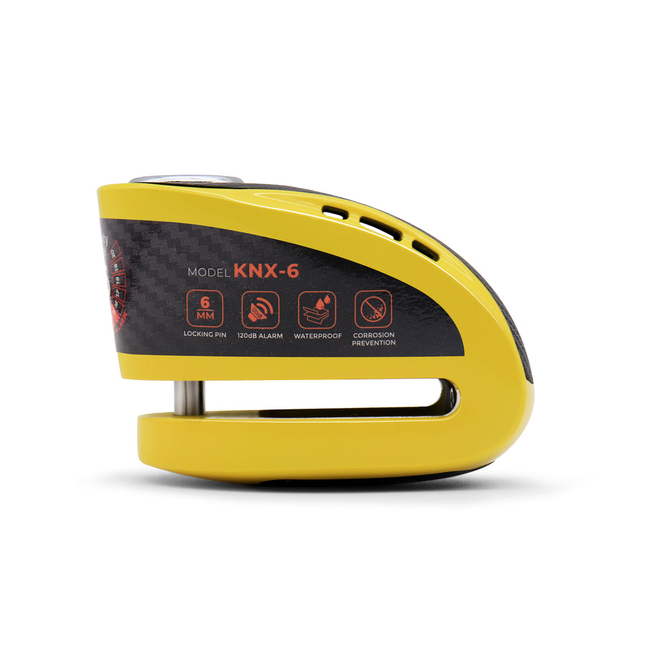 Kovix OVERLORD KNX6 Alarm Disc Lock (6mm pin) Yellow