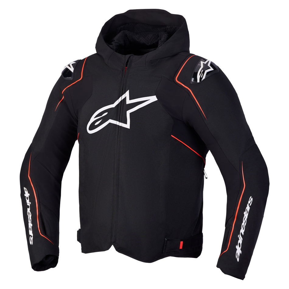 Zaca V2 Waterproof Jacket Black Red Fluo XL