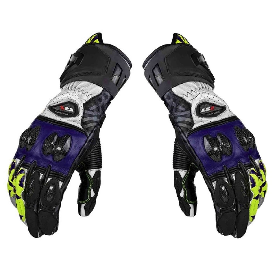 LS2 Feng Racing Gloves Black Blue
