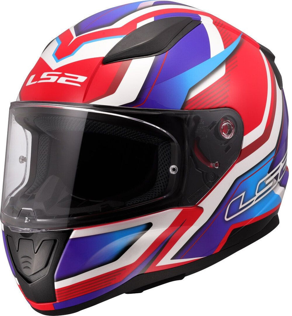 LS2 HELMET FF353 RAPID II FLITZ WHITE BLUE RED-06