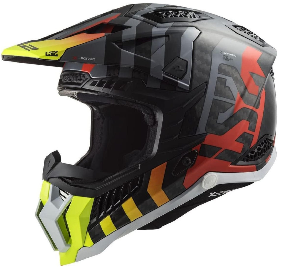 LS2 HELMET MX703 C X-FORCE BARRIER H-V YELLOW RED