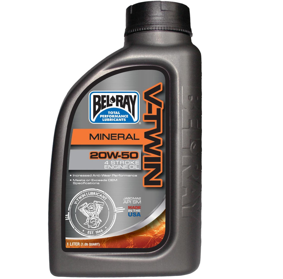 BEL-RAY V-TWIN 20W-50 1L (MINERAL) - OIL 4T API/SM