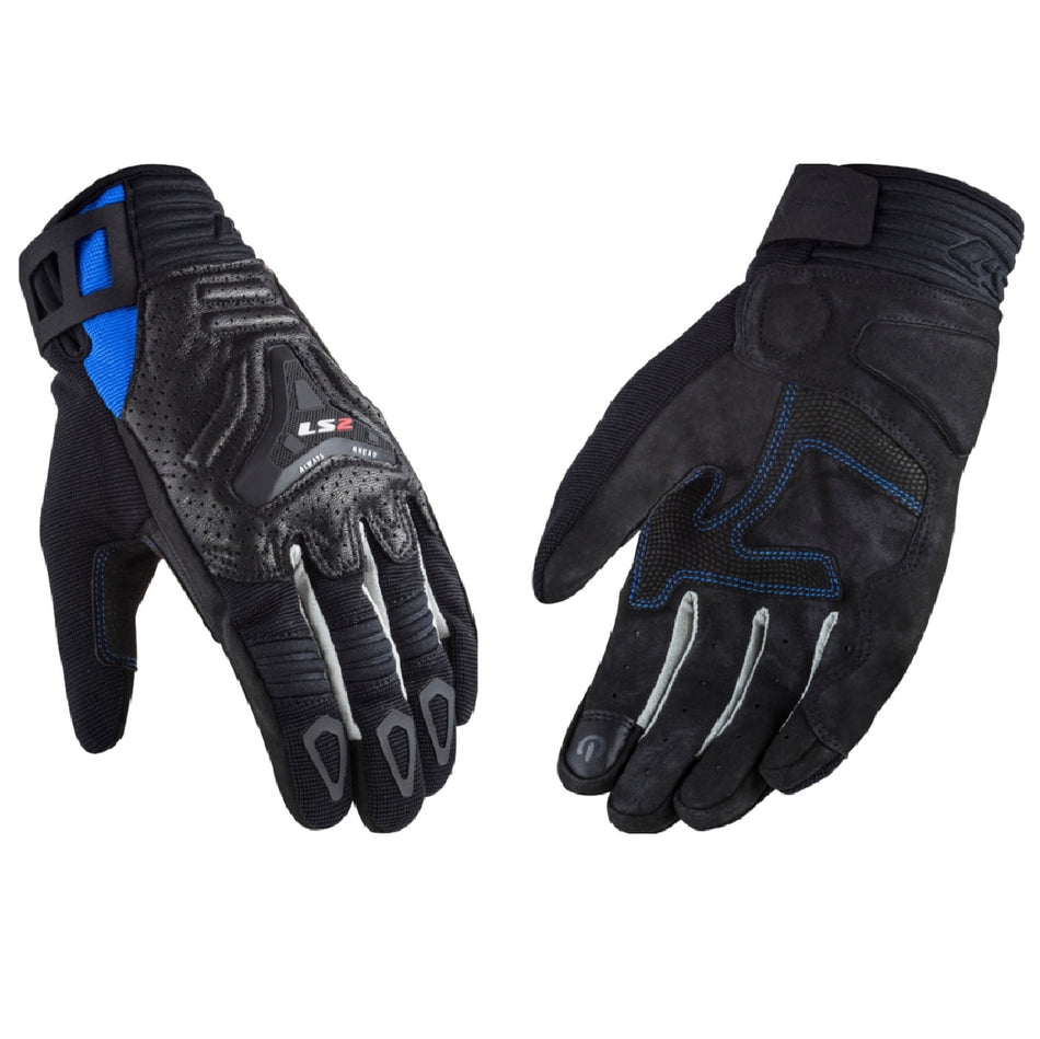 LS2 All Terrain Gloves Black Blue
