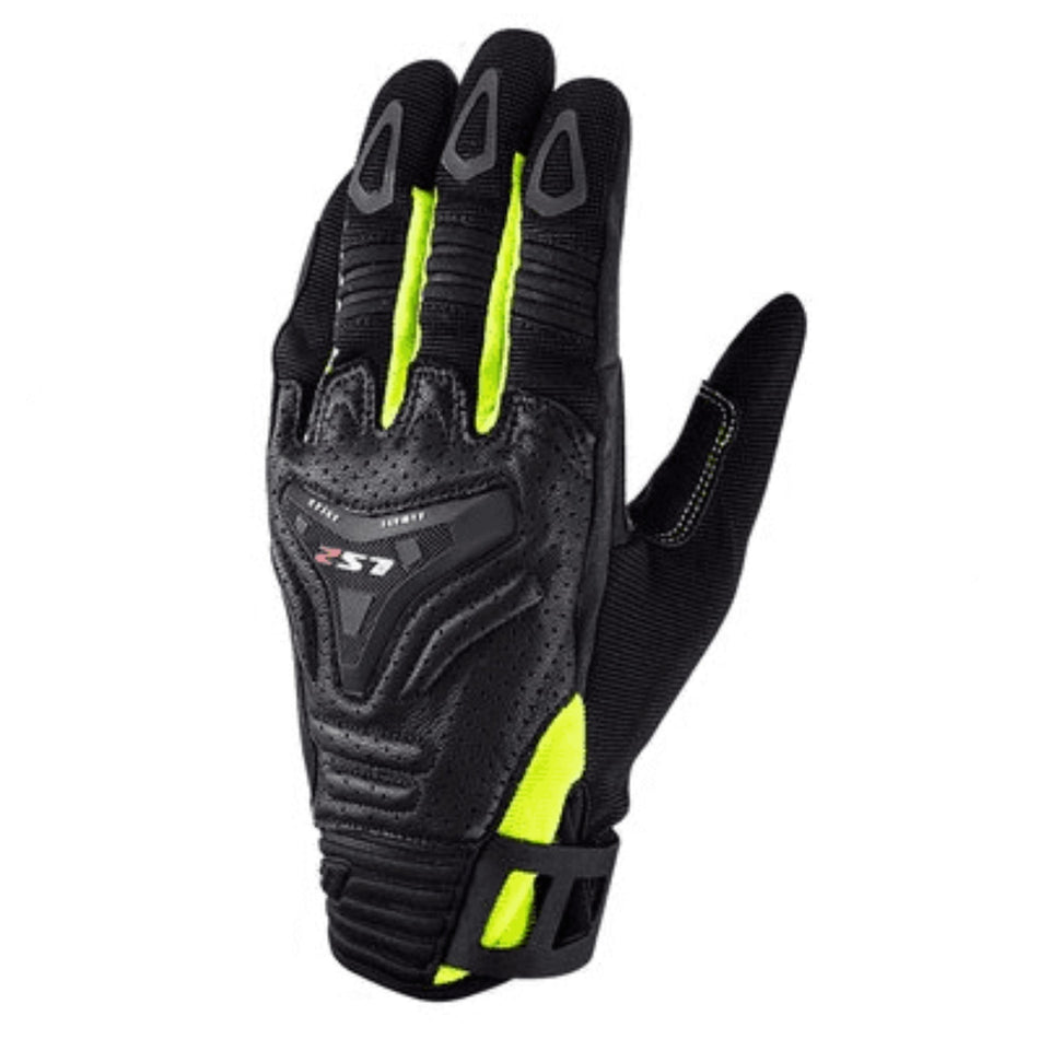 LS2 ALL TERRAIN LADY GLOVES BLACK H-V YELLOW