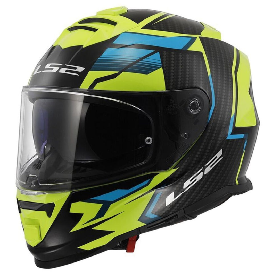 LS2 HELMET FF800 STORM II TRACKER BLACK H-V YELLOW