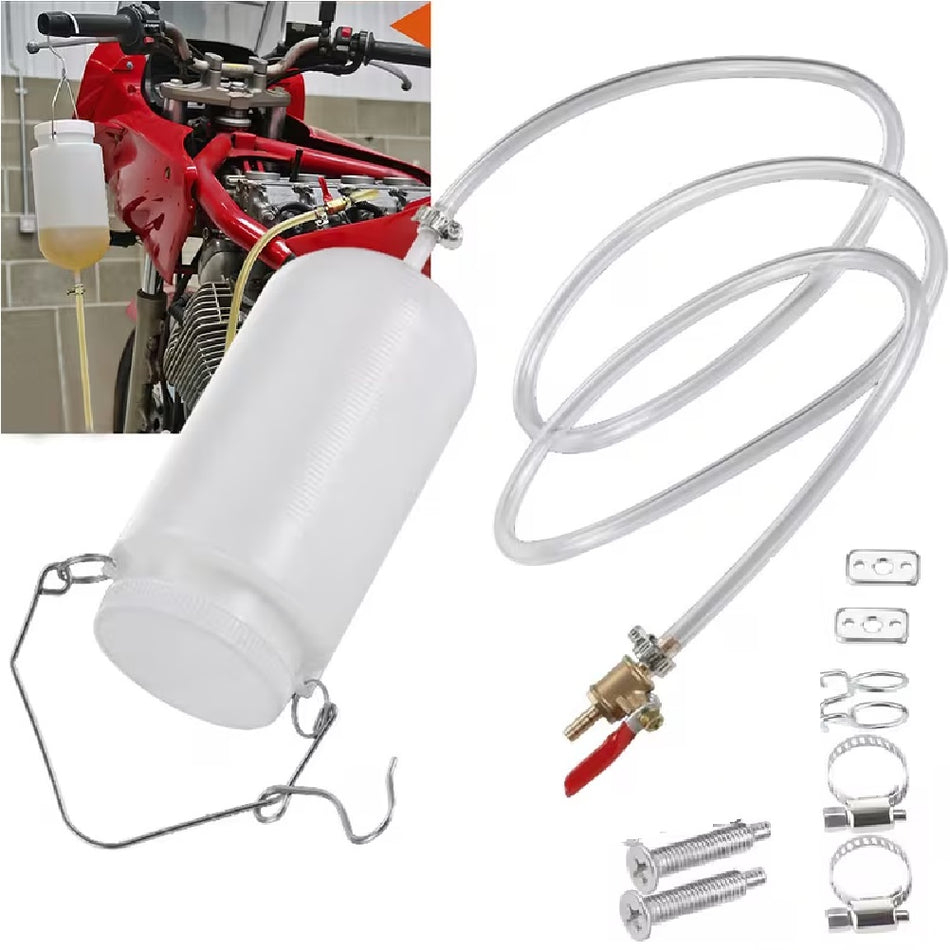 AUXILIARY FUEL TANK WITH FUEL LINE AND IN-LINE PETCOCK
