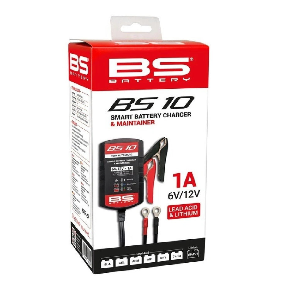 BS10 Smart Charger 6v/12v 1a (UK Plug) Lead Acid + Lithium