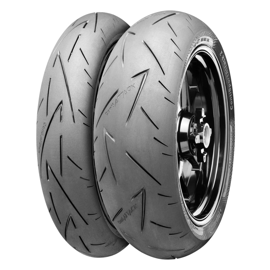 Continental SportAttack 2 120/70 ZR17 (58W) TL & 180/55 ZR17 (73W) TL Tyre Pairs