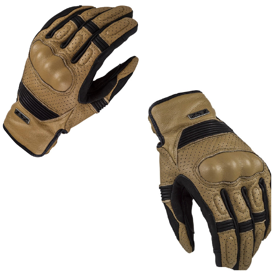 LS2 Duster Gloves Tobacco Black