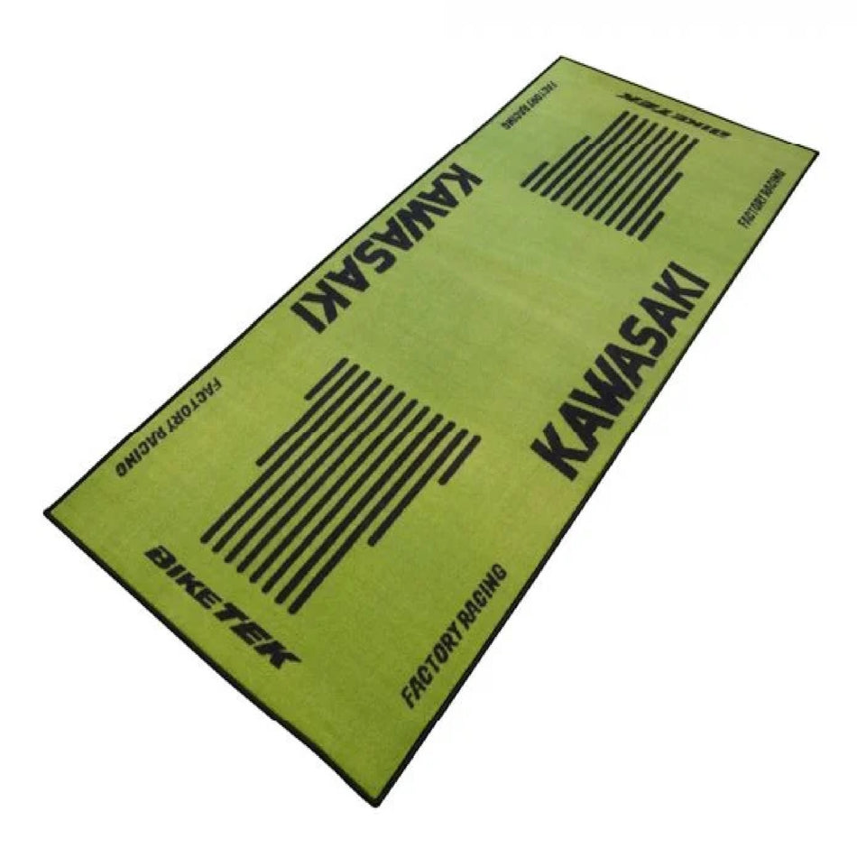 BikeTek Garage Mat Series 3 Kawasaki Logo 190 x 80cm
