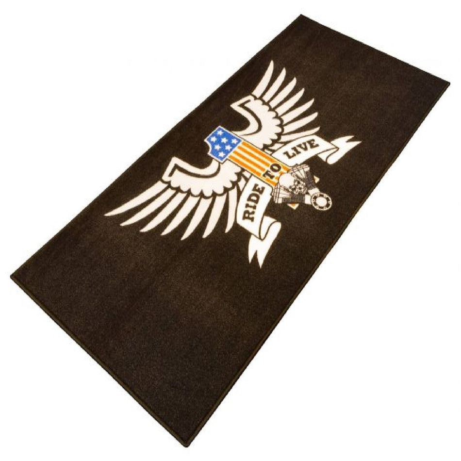 BikeTek Garage Mat Series 3 American Eagle Ride To Live 190 x 80cm