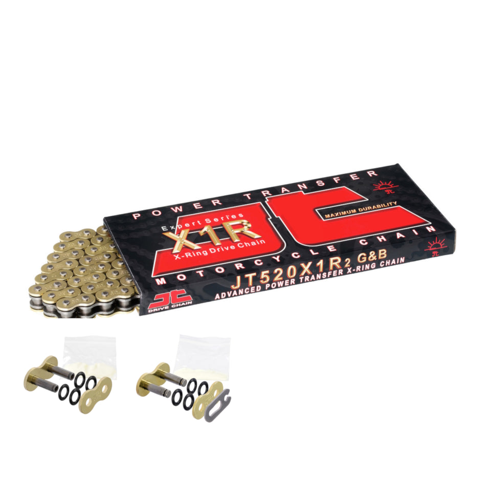 JT 520 X1R G&B x 114 Gold & Black Heavy Duty X-Ring Chain
