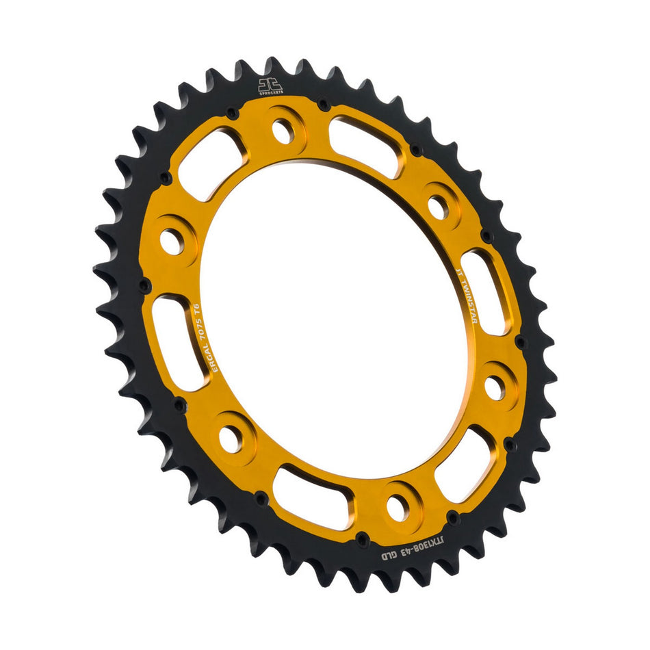 JTX1308.43GLD Twinstar Rear Sprocket Gold