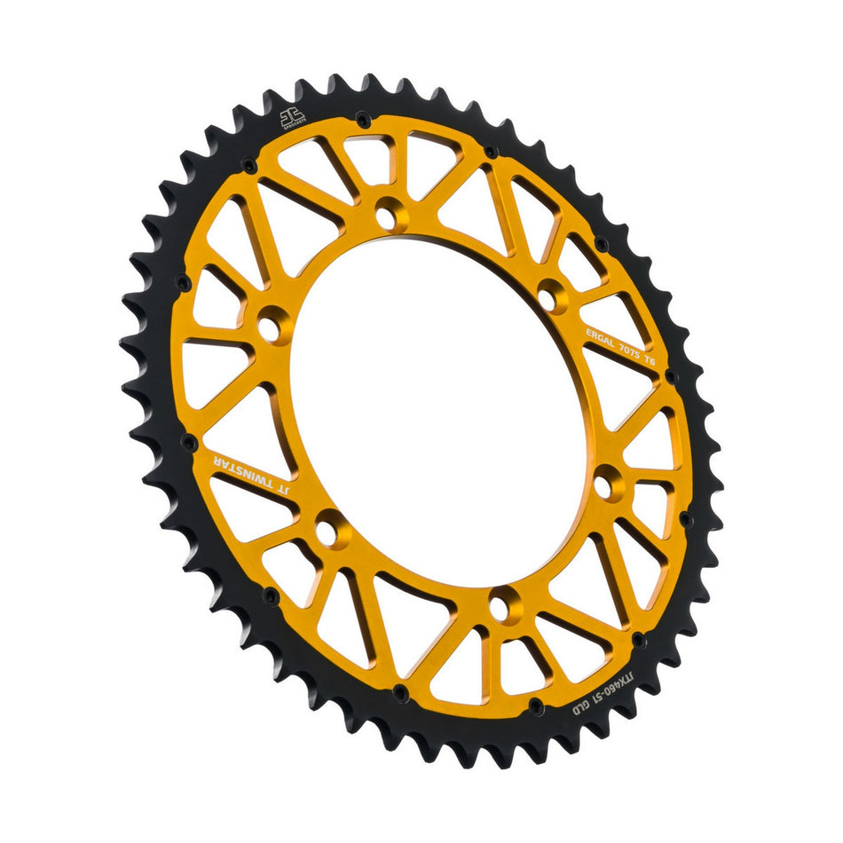 JTX460.51GLD Twinstar Rear Sprocket Gold