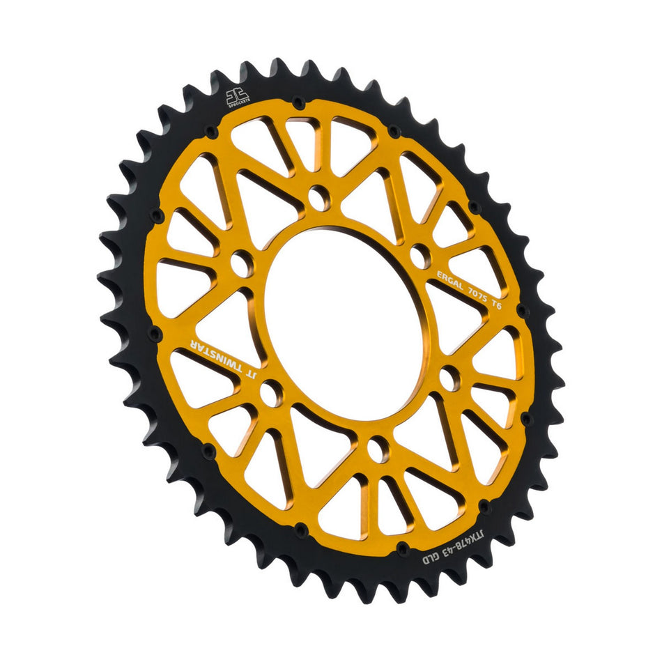 JTX478.43GLD Twinstar Rear Sprocket Gold