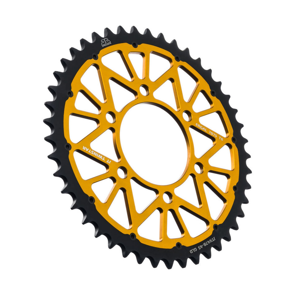 JTX478.45GLD Twinstar Rear Sprocket Gold