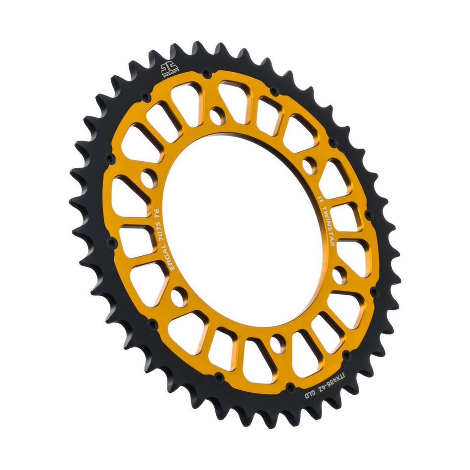 JTX486.42GLD Twinstar Rear Sprocket Gold