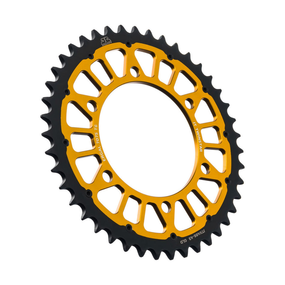 JTX486.43GLD Twinstar Rear Sprocket Gold