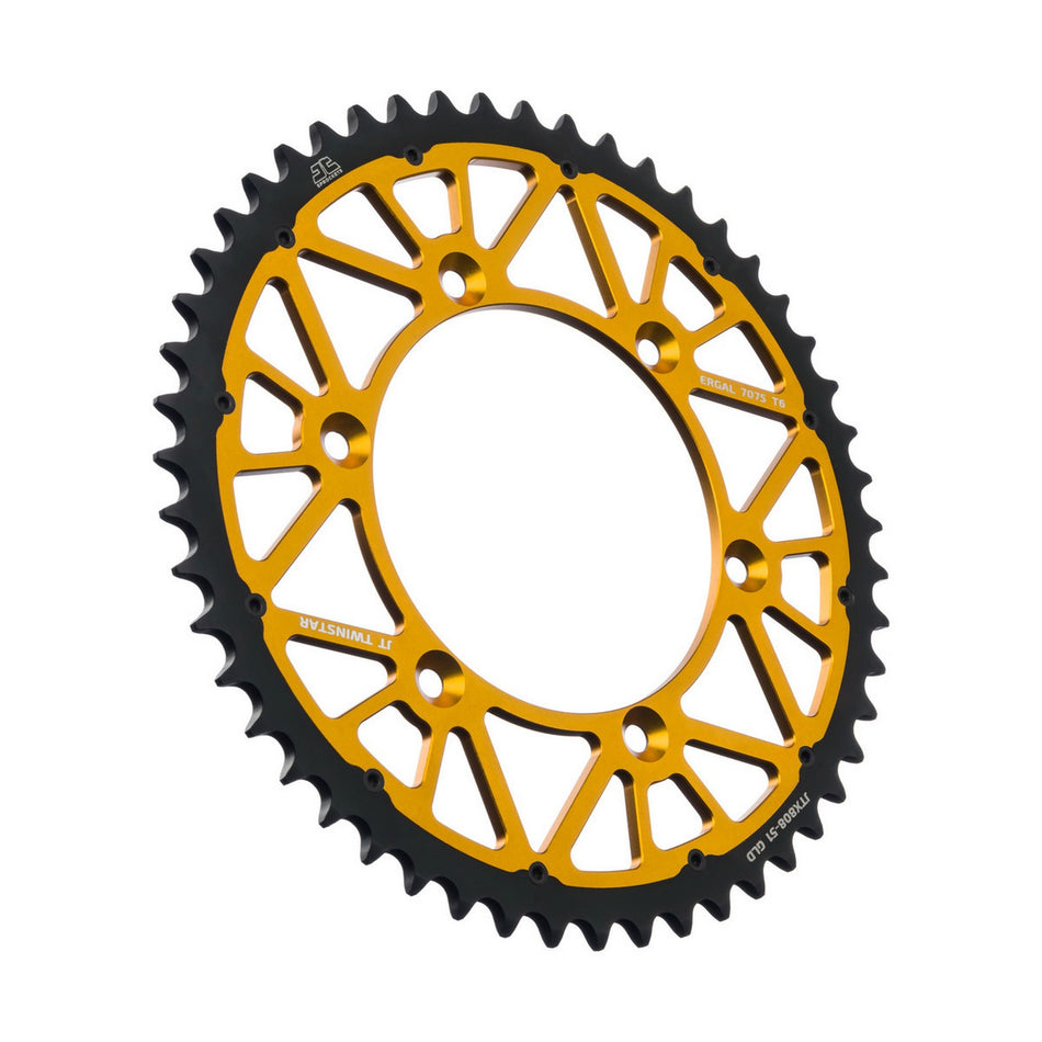 JTX808.51GLD Twinstar Rear Sprocket Gold