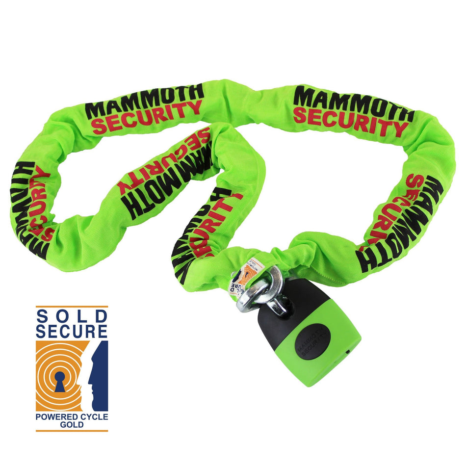 MAMMOTH SOLD SECURE SQUARE CHAIN 12MM X 1.8M WITH SHACKLE LOCK