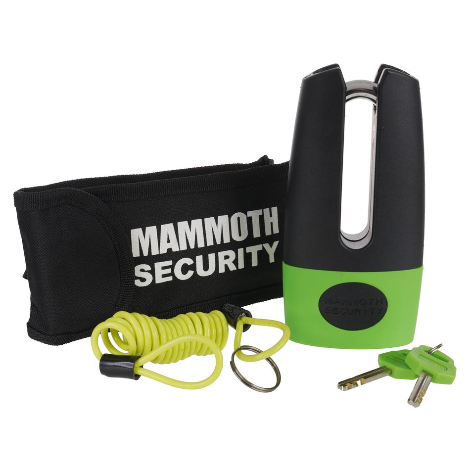 MAMMOTH THATCHAM 11MM SHACKLE DISC LOCK WITH REMINDER COIL