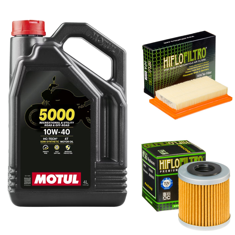 Motul 5000 10w40 4L Oil & HF563 & HFA6112 Oil Filter Kit