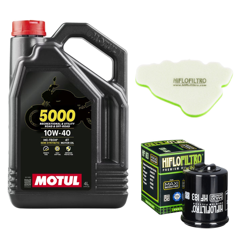 Motul 5000 10w40 4L Oil & HF183 & HFA5201DS Oil Filter Kit