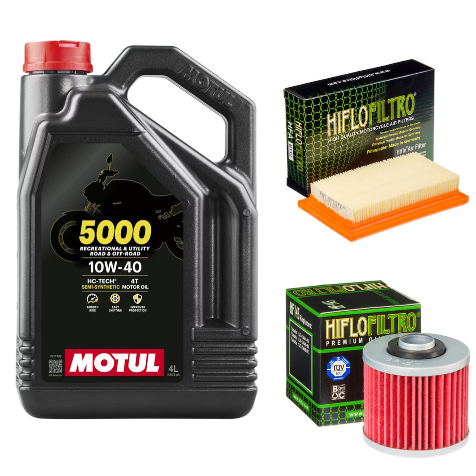 Motul 5000 10w40 4L Oil & HF145 & HFA6112 Oil Filter Kit